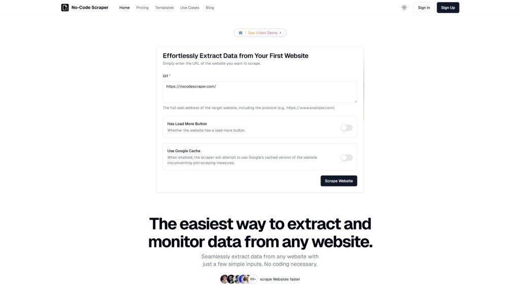 No-Code Scraper review at AIDust.io