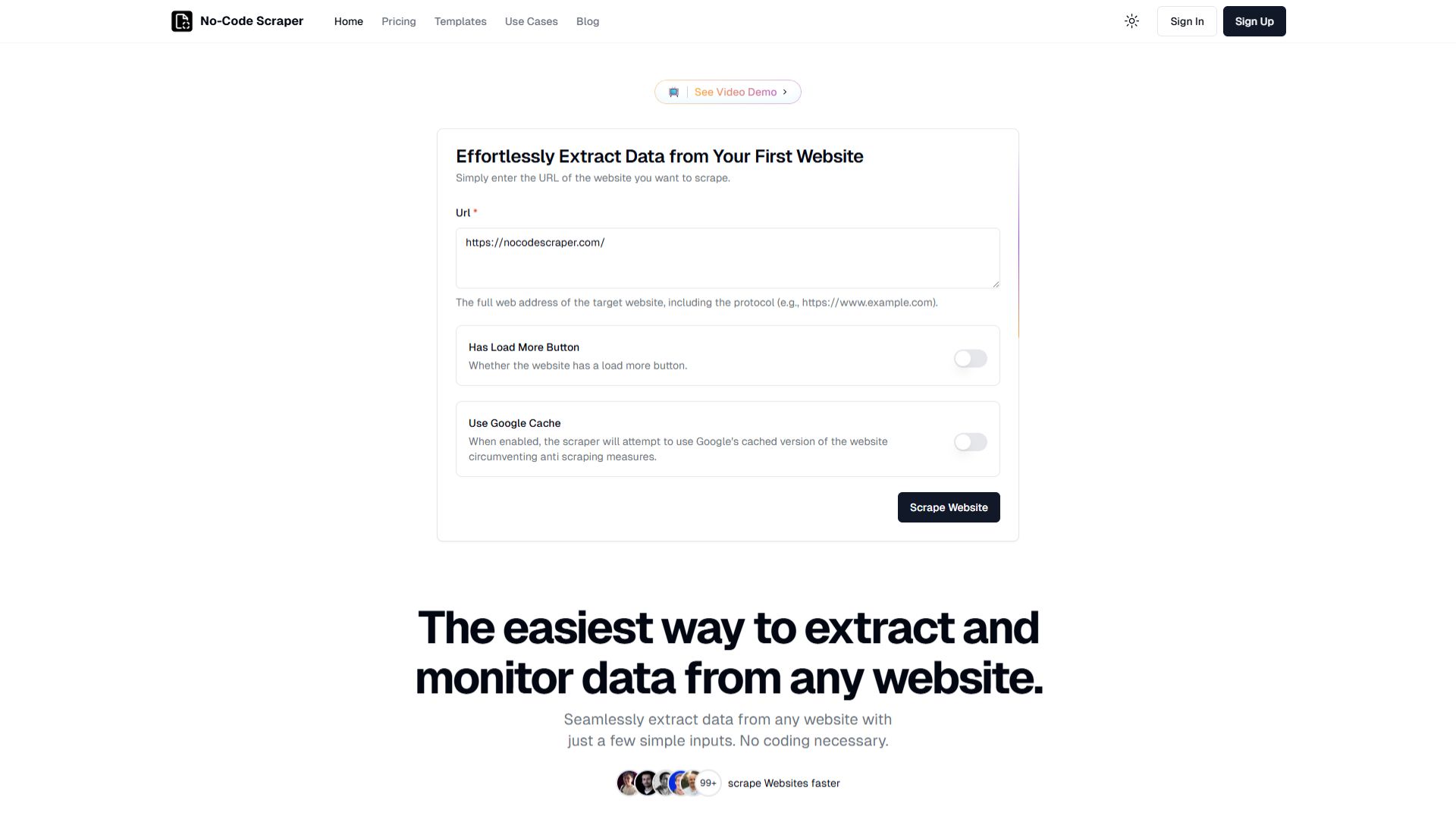 No-Code Scraper review at AIDust.io